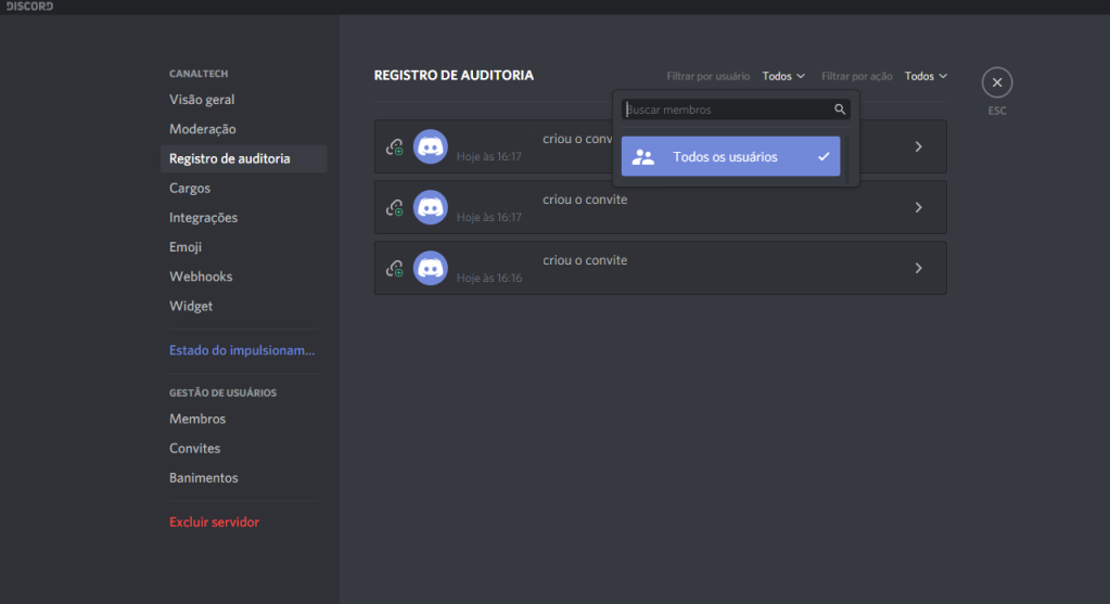 Como fazer um canal de registro no Discord