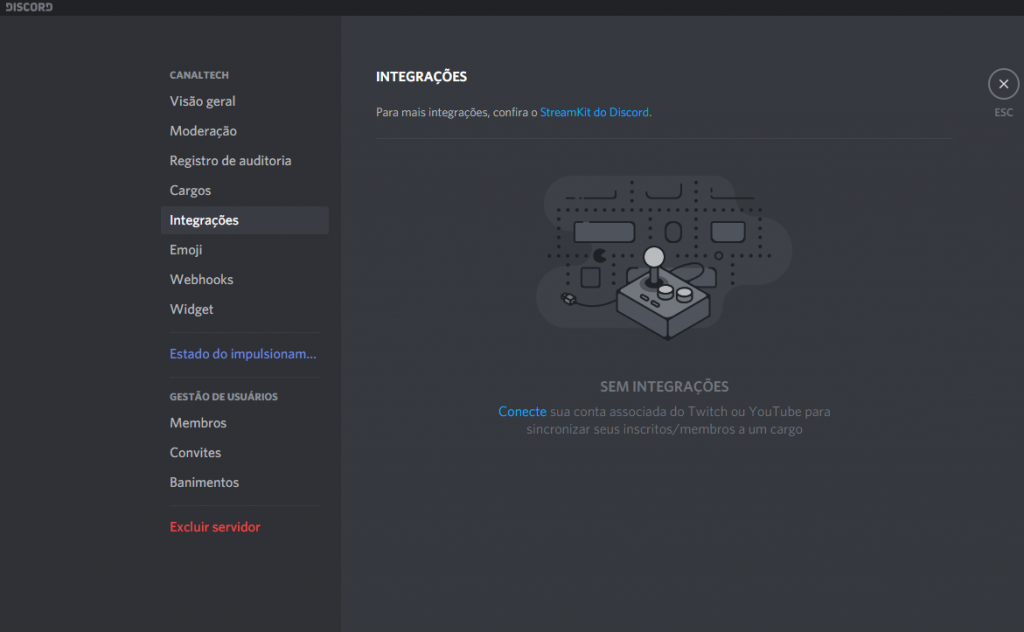 Como excluir um servidor no Discord