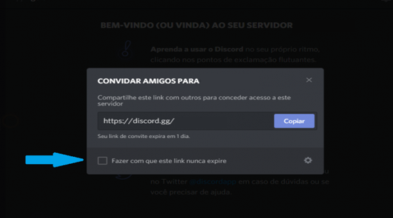 O link do Discord é :  Código